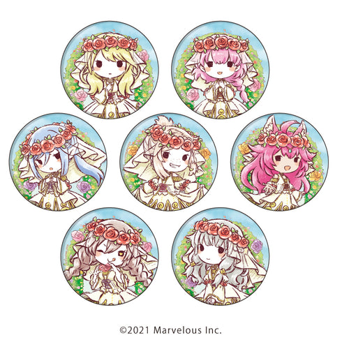 『ルーンファクトリー5』缶バッジ 09/BOX(全7種) 女性キャラ 結婚衣装ver.(グラフアート)